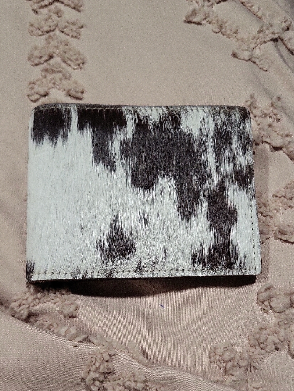 STS Ranchwear Black and White Haircalf Card Holder